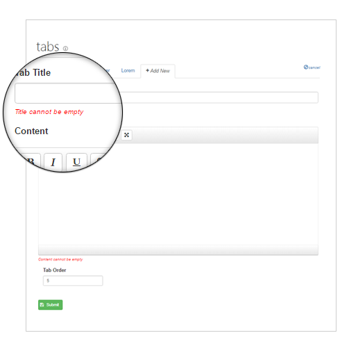 tabs-validation