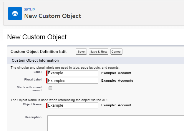 salesforce - custom object