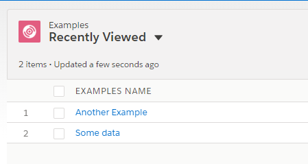 Example data