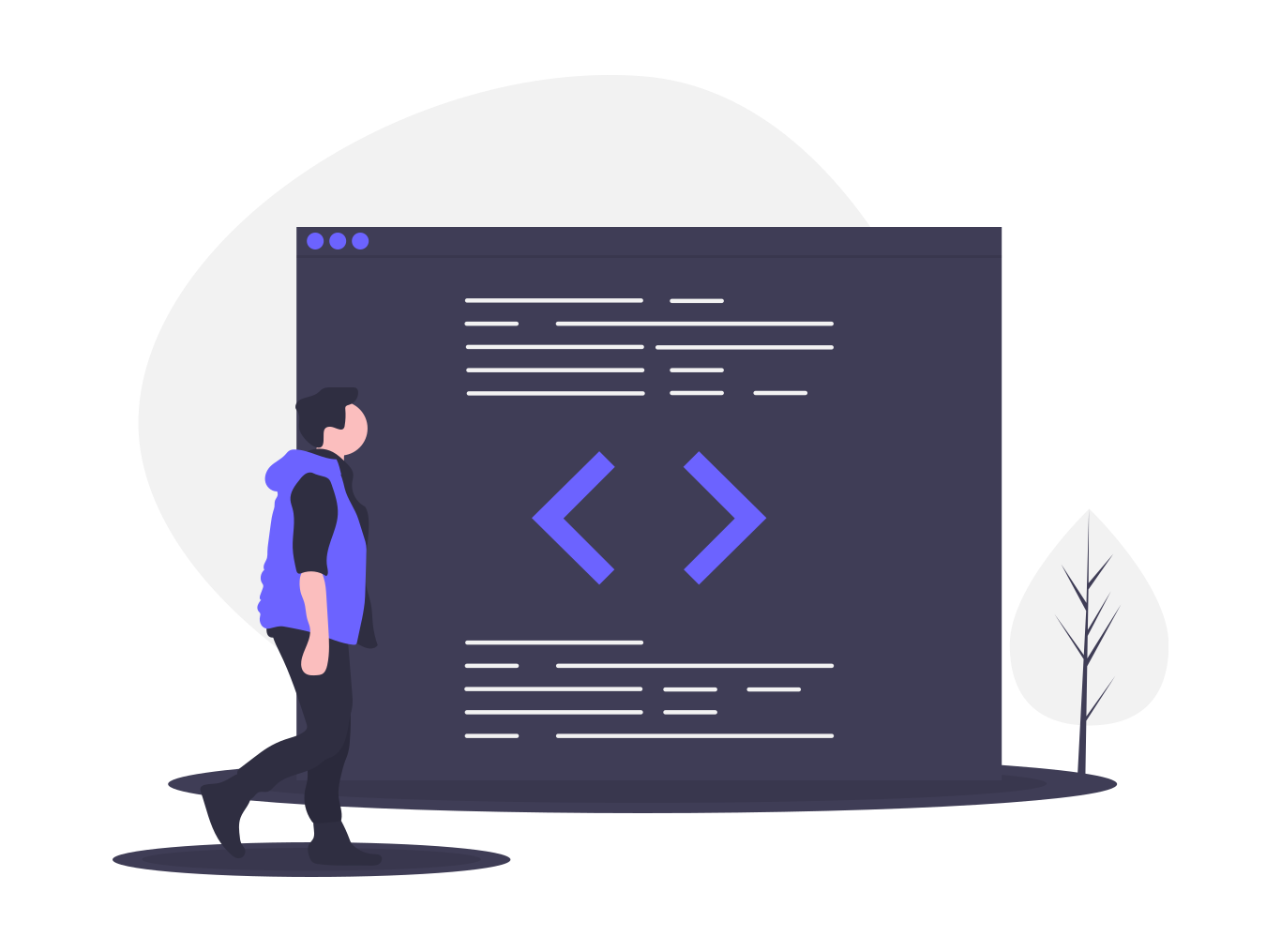 Man with Code Background 