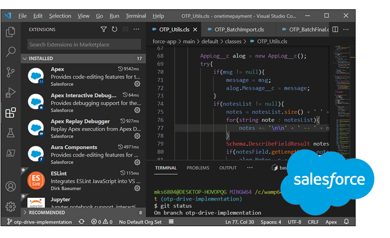 Apex in VSCode